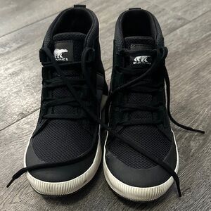 Sorel Black High-Top Sneakers with White Soles